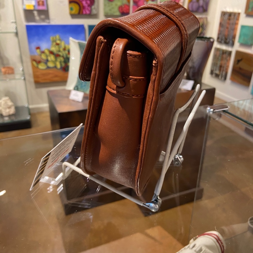 Brighton leather woven crossbody bag - Picture 6 of 10